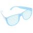 Plastic Shutter Shades Glasses (12Pairs/PK, Purple,Blue,Green, And Pink)