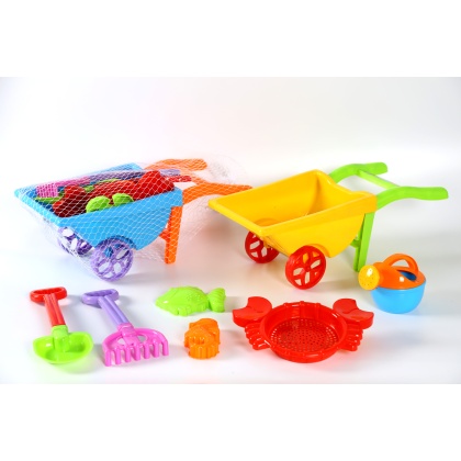 Beach Toy Playset With Wheelbarrow (Colors May Vary)