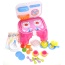 Portable Kids Kitchen Cooking Set Toy With Lights And Sounds, Folds Into Stepstool