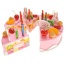 Birthday Cake 75pcs Pretend Play Food Toy Set (Pink)