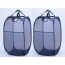 Mesh Pop Up Laundry Basket With Side Pocket (Dark Blue)