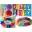 Happy Birthday Party Rainbow Color Paper Decorations