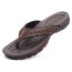 Mens Thong Sandals Indoor and Outdoor Beach Flip Flop Brown/Orange (Size 9)