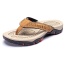 Mens Thong Sandals Indoor and Outdoor Beach Flip Flop Khaki/Orange (Size 8.5)